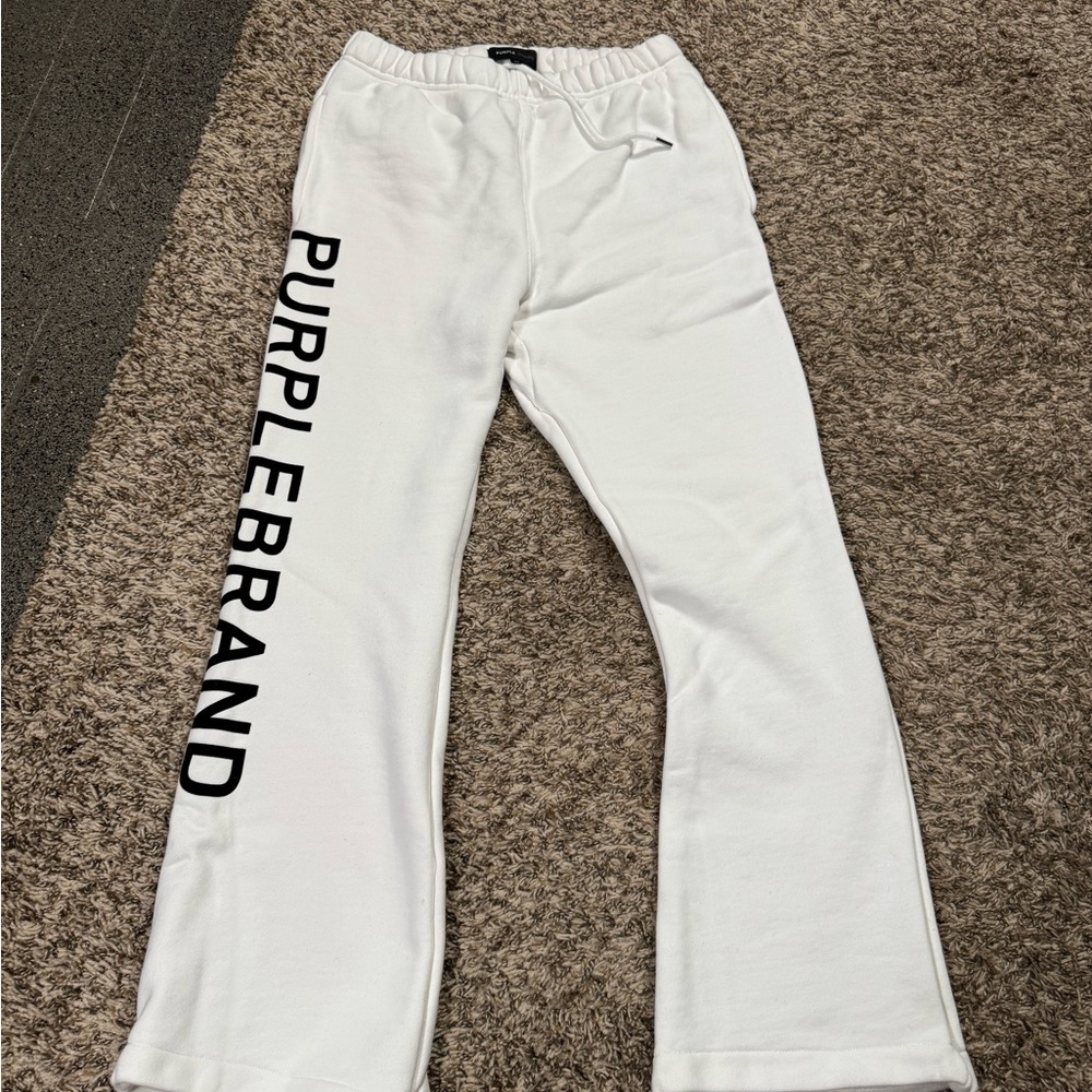 Men’s Purple Brand White & Black Sweatpants